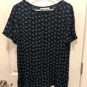 Loft Navy Blue Top